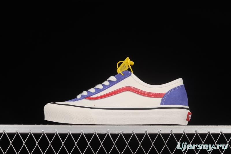 Vans Style 36 Decon Sf New White Blue Red Half Crescent Toe Low Top Sneakers VN0A5HYRB6R