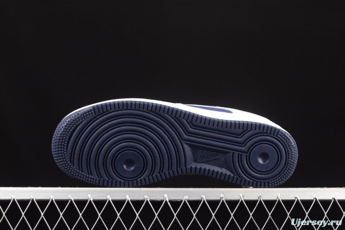 NIKE Air Force 1x07 Low dark blue stitching low-top casual board shoes AL2236-103