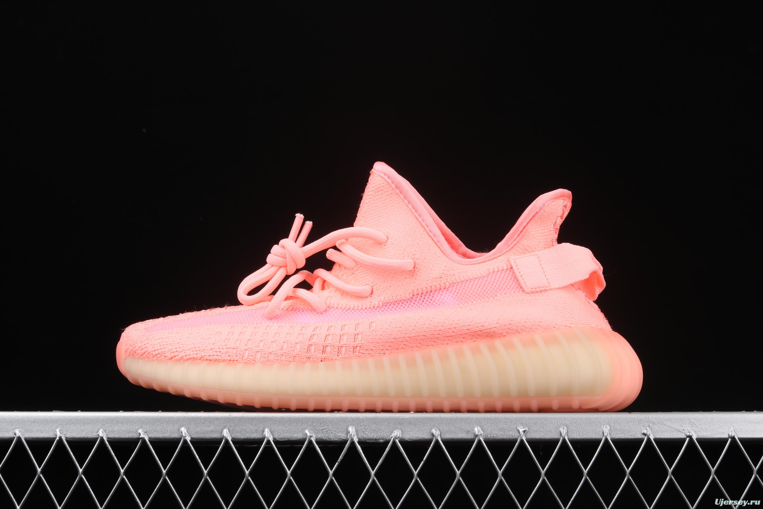 Adidas Yeezy 350 Boost V2 EG5294 Darth Coconut 350 second generation silver powder hollowed-out rose color matching