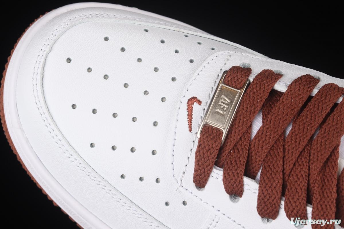 NIKE Air Force 11607 Low Pecan Chocolate Brown low-top casual board shoes DH7561-100