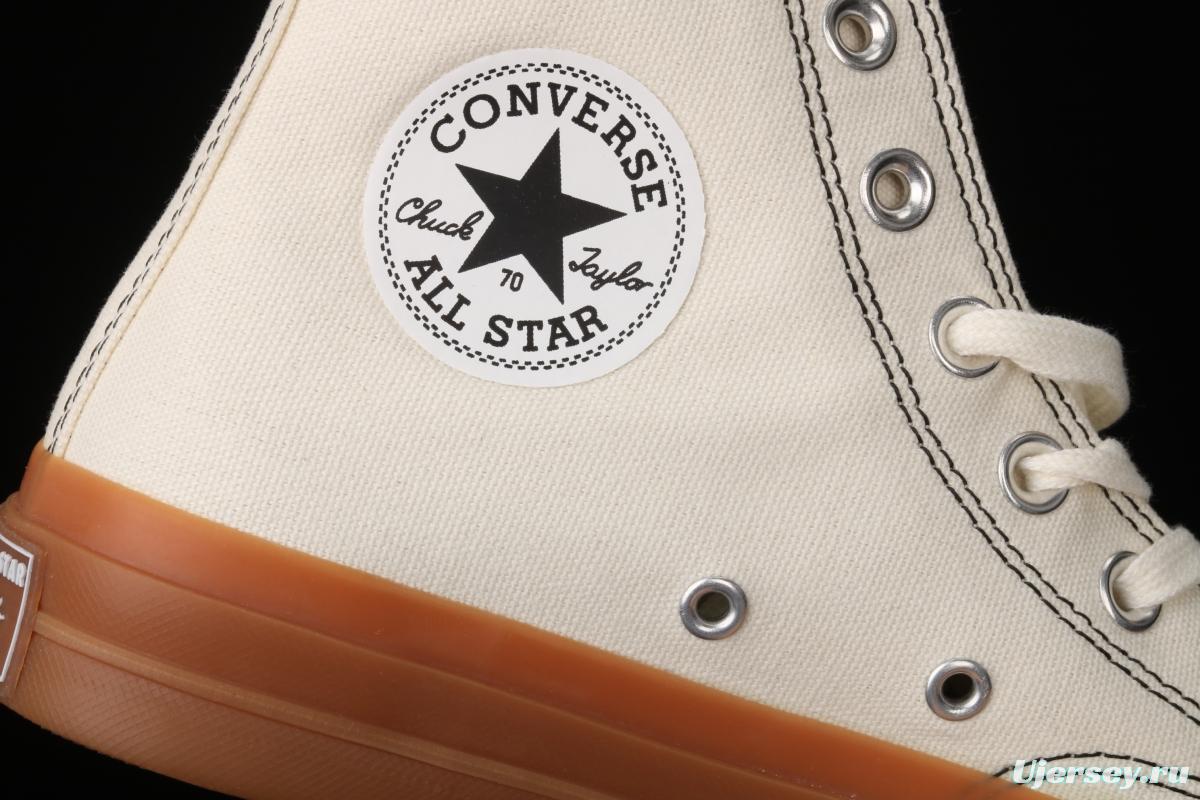 Converse All Star 70 Ouyang Nana same style raw rubber caramel milk tea high top casual board shoes 155497C