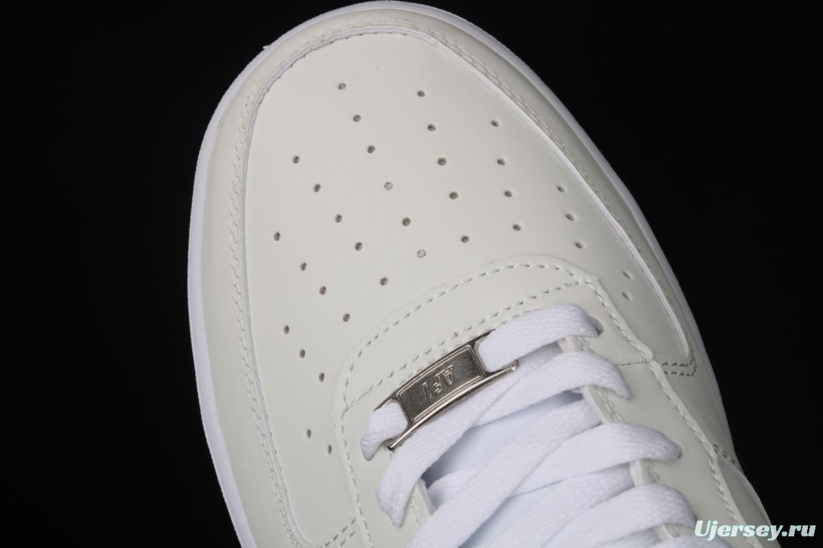 NIKE Air Force 1 Reflective Pearl White 3M reflective low-top casual board shoes DC2062-100