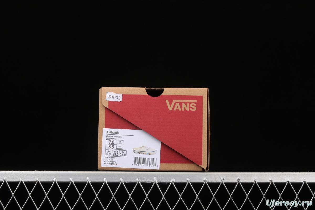 Vans Authentic Anaheim Valentine's Day Limited meter green love leisure half-drag VN0A54F7JTT