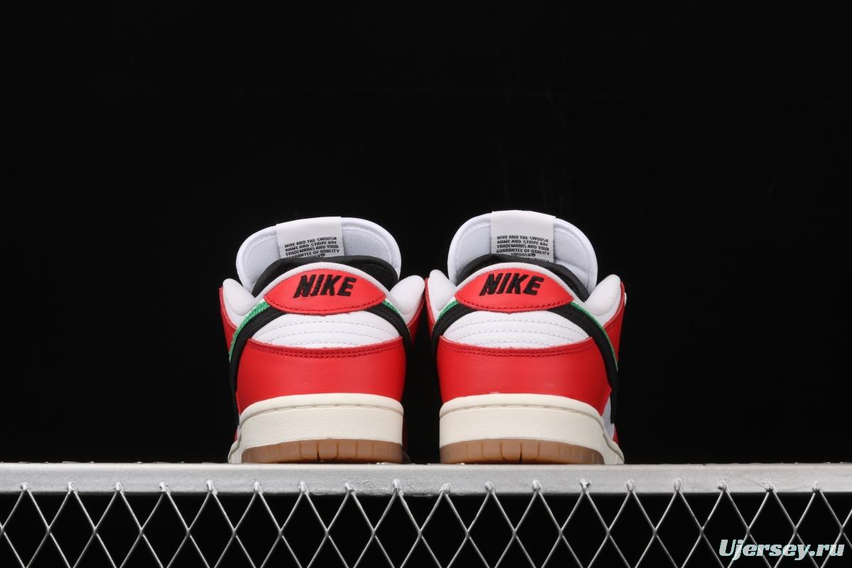 Frame Skate x NIKE SB DUNK Low Habibi white and red double hook dunk series retro low side leisure sports skateboard shoes CT2550-600