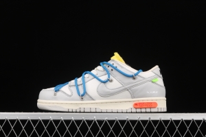 OFF-White x NIKE DUNK Low 03 of 50 OW white gray leisure sports skateboard shoes DM1602-112