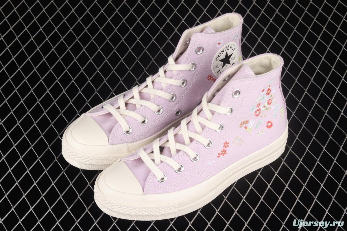 Converse Chuck 70s embroidered floret high top casual board shoes A01584C