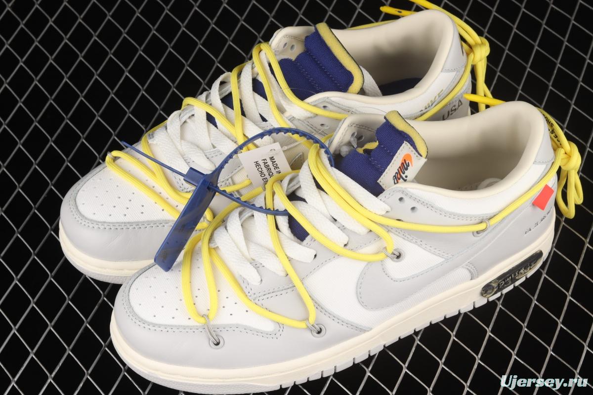 OFF-White x NIKE DUNK Low OW suede SB buckle rebound fashion casual board shoes DM1602-120