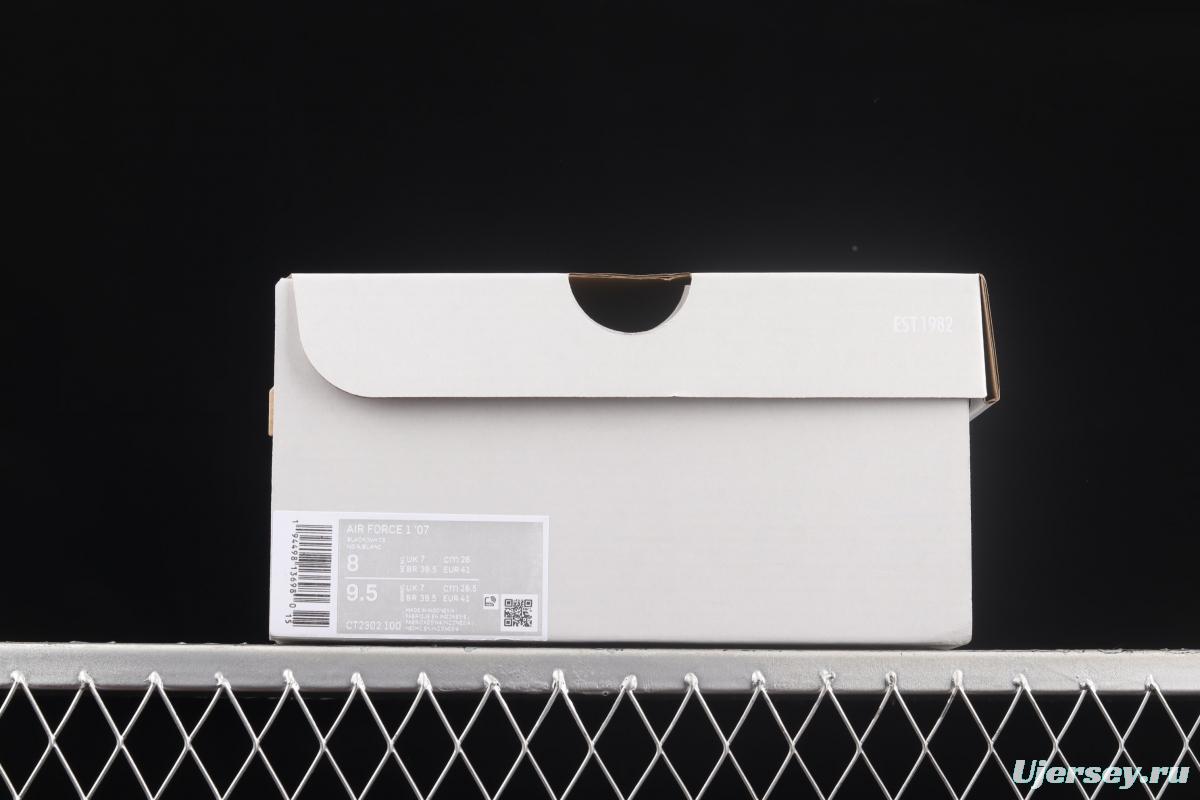 NIKE Air Force 1o07 Low AN20 classic white and black low-top casual board shoes CT2302-100
