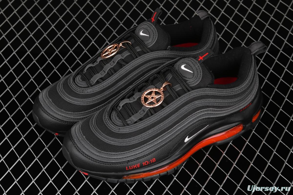 Mschf x Inri Air Max 97 Jesus Shoes Holy Water Black Grey 3M bullet running shoes DH4092-001