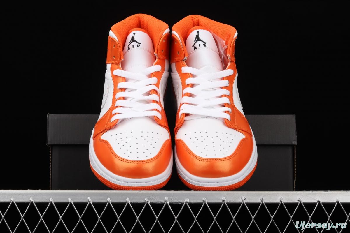 Air Jordan 1 Mid White Orange Culture Basketball shoes DM3531-800