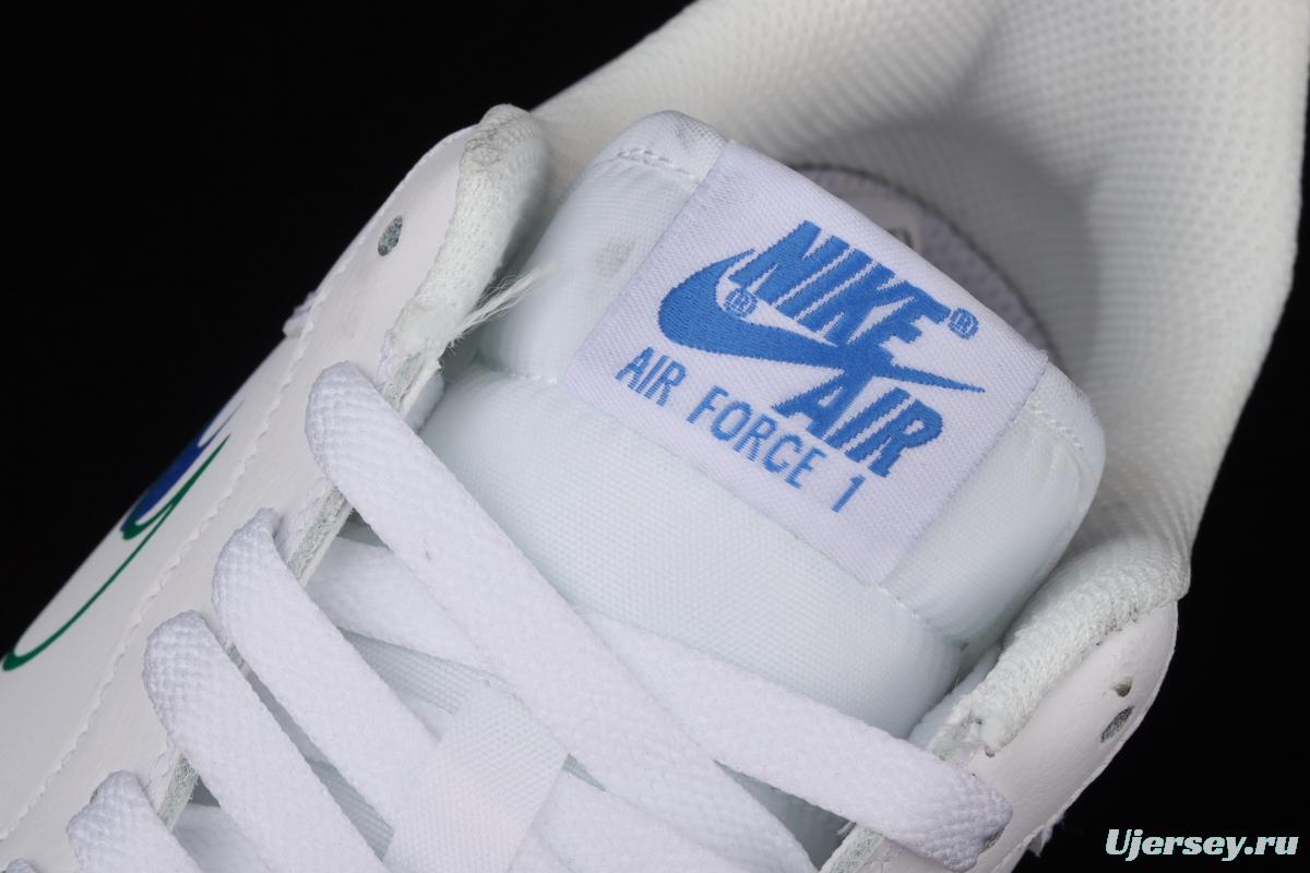 NIKE Air Force 1 Low Multi Swoosh all-white colorful low-top casual board shoes DM9096-101