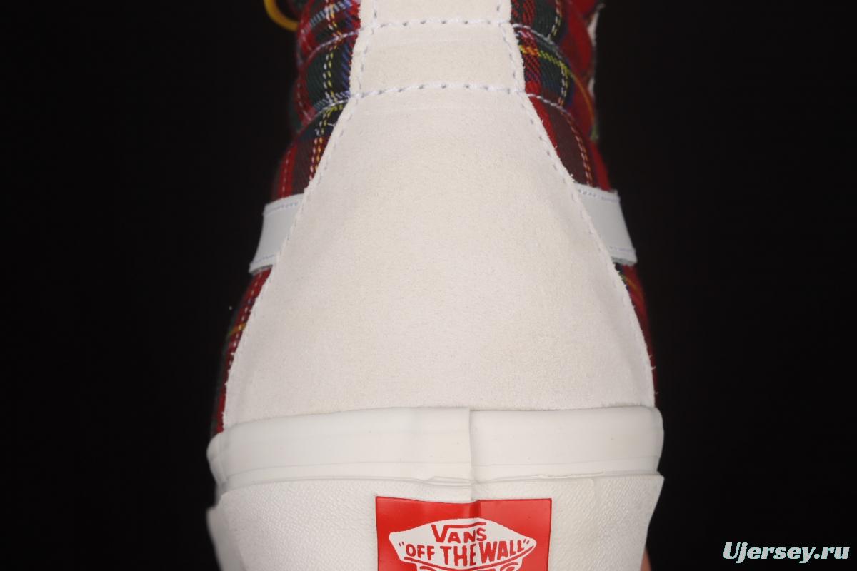 Pendleton x Vans Style 36 joint style Scottish stripe series high-top casual board shoes VN0A38GF9GT