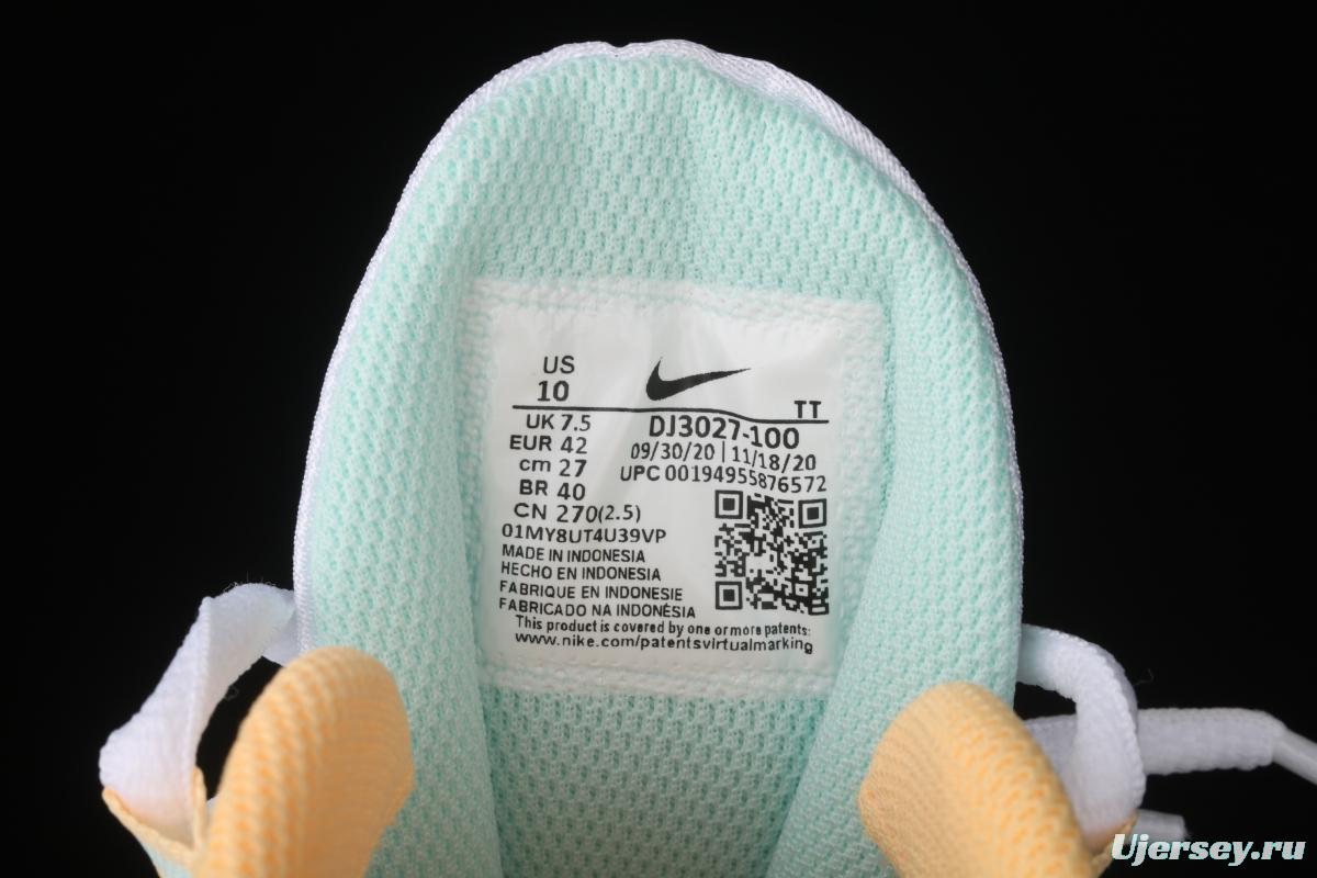 NIKE Air Max 270React new high-frequency mesh function half-palm air cushion cushioning running cloth shoes DJ3027-100