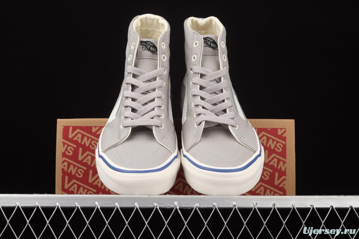 Vans Sk8-Hi Slim side striped high-upper light canvas high-upper shoes VN0A4U164U4