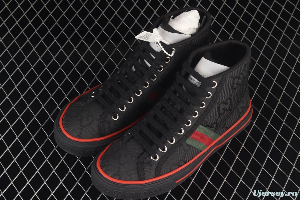 Gucci Tennis 1977 Print Sneaker official website with the same high-top canvas printed retro leisure sports shoes