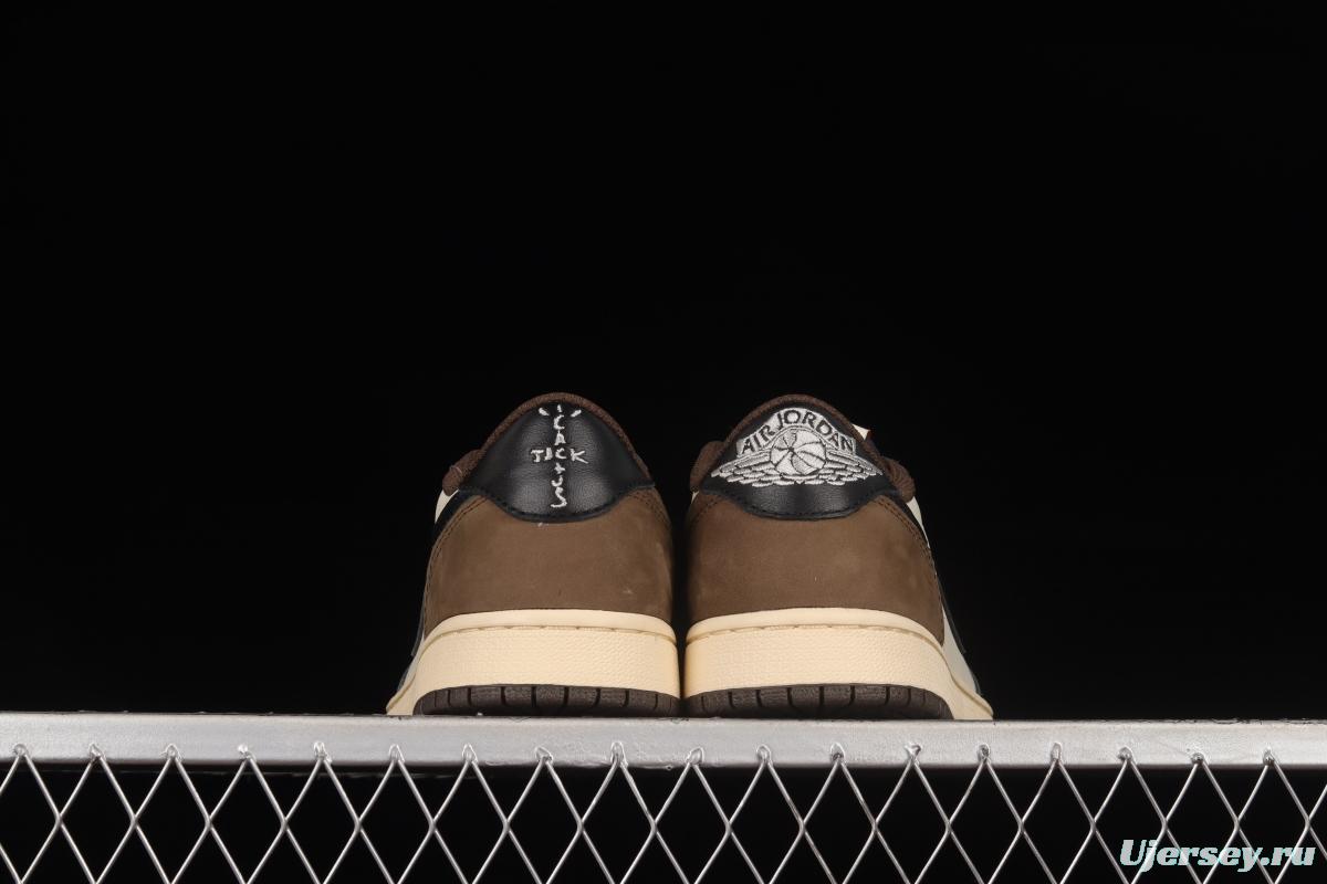 Travis Scott x Air Jordan 1 Low Dark Mocha Small Barb CQ4277-105