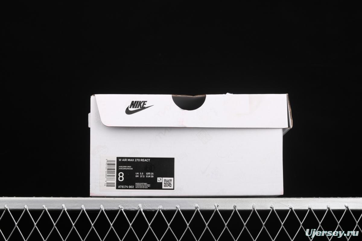 NIKE Air Max 270React new high-frequency mesh function half-palm air cushion running shoes AT6174-002