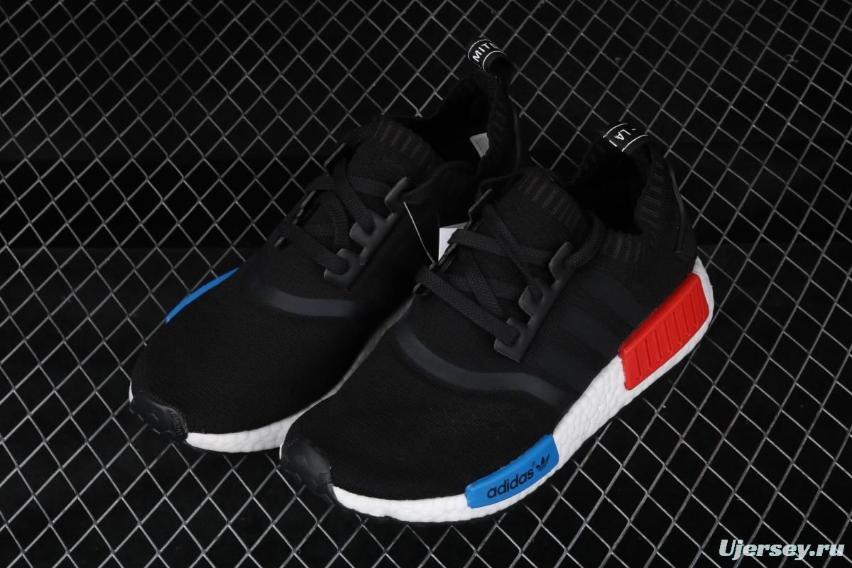 Adidas NMD_R1 Boost competes for S79168 black, blue and red color matching. Dongguan original large particles feel super soft.