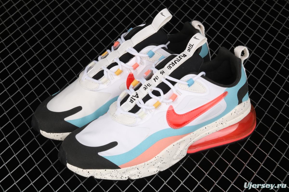 NIKE Air Max 270React new high-frequency mesh hollowing out function half-palm air cushion running shoes DD8498-161,