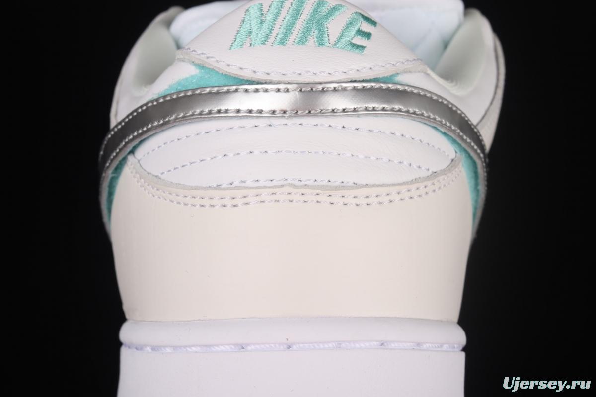 Diamond Supply Co x NIKE SB DUNK Low joint style white diamond SB rebound fashion casual board shoes BV1310-100