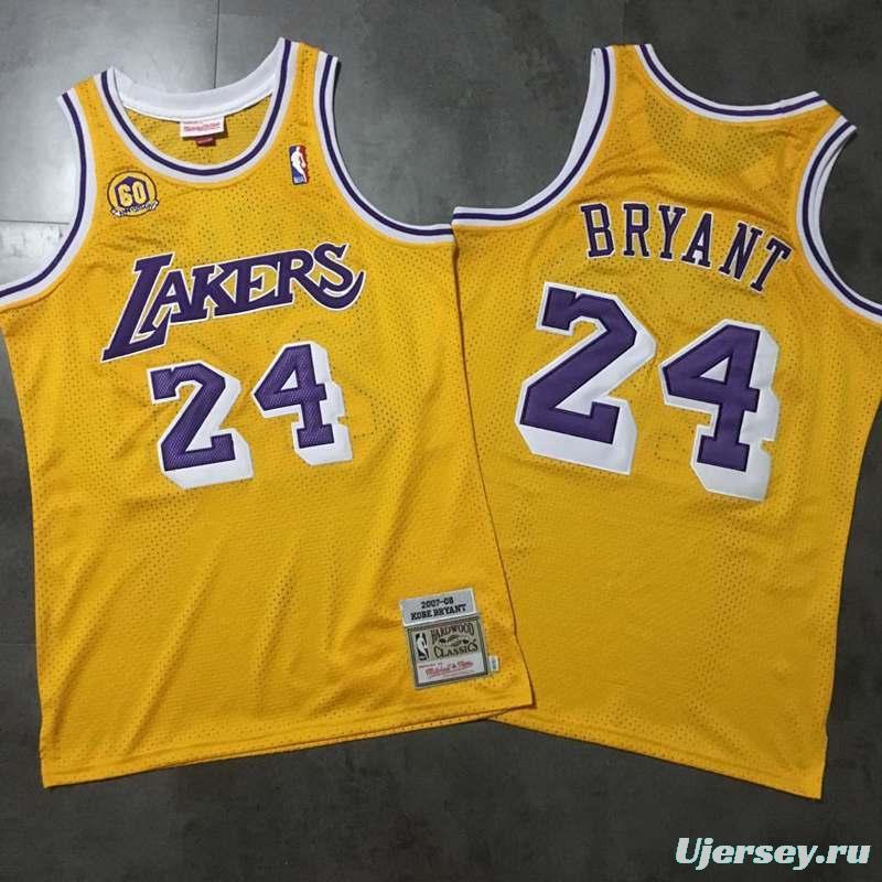 Men's Kobe Bryant Yellow Retro Classic Team Jersey