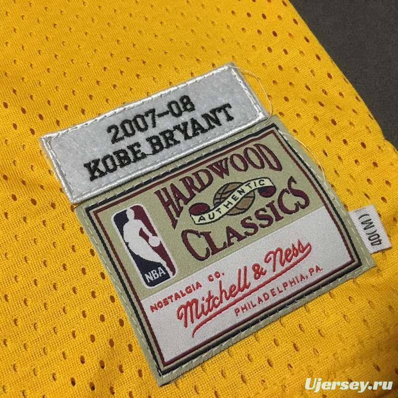 Men's Kobe Bryant Yellow Retro Classic Team Jersey