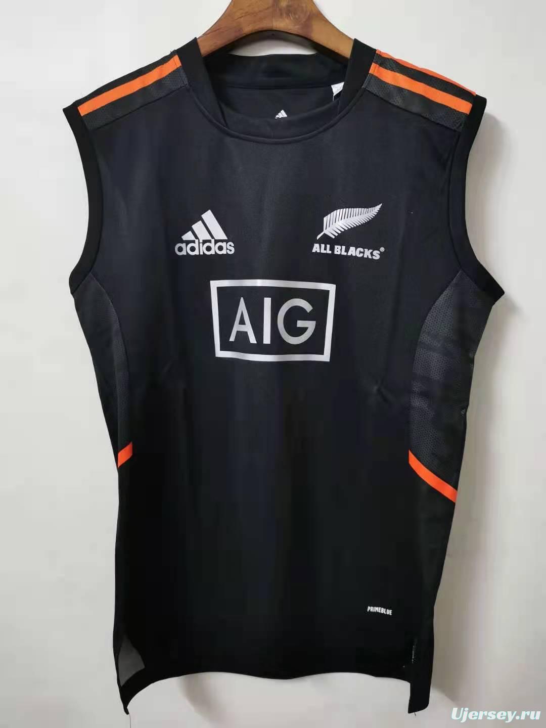 All Blacks 2021 Men's Performance Primeblue Black Singlet