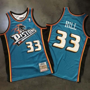 Men's Grant Hill Blue Retro Classic Team Jersey