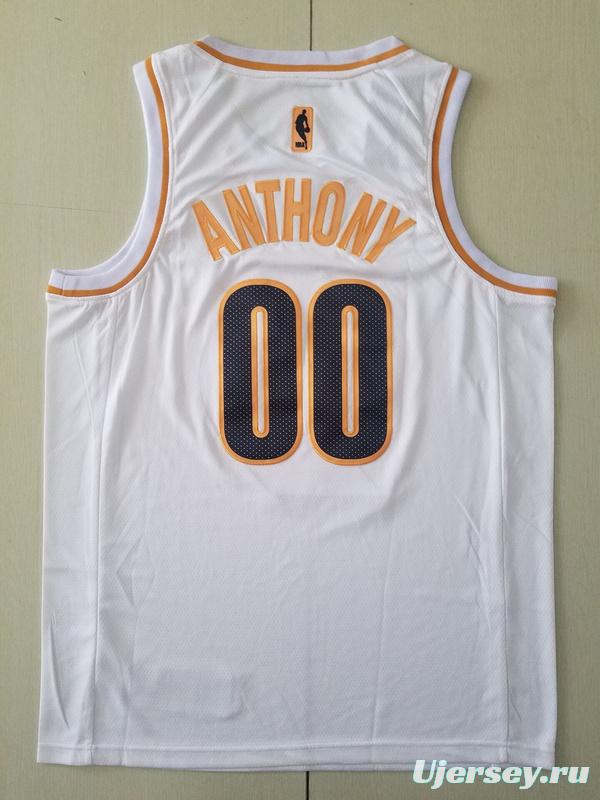 Carmelo Anthony 00 White Golden Edition Jersey