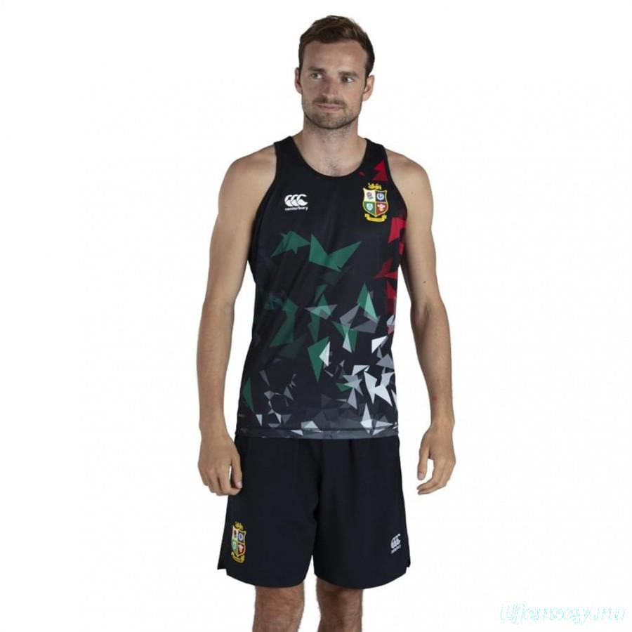 British And Irish Lions 2021 Mens Rugby Singlet - Black