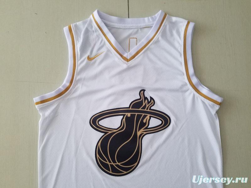 Dwyane Wade 3 White Golden Edition Jersey