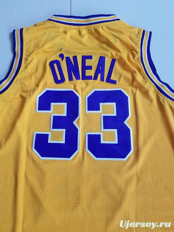 Shaquille O'Neal 33 LSU College Yellow Basketball Jersey