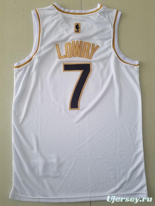 Kyle Lowry 7 White Golden Edition Jersey