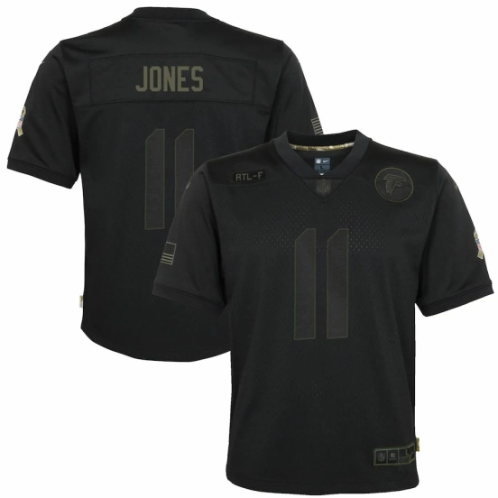 Youth Julio Jones Black 2020 Salute to Service Player Limited Team Jersey