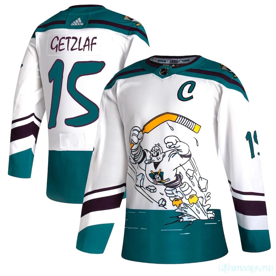 Youth Ryan Getzlaf White 202021 Reverse Retro Player Team Jersey