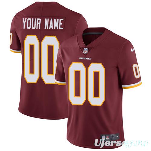 Men's Burgundy Customized Limited Team Jersey
