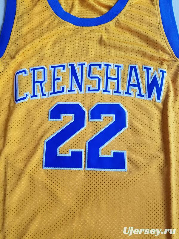 Quincy McCall 22 Crenshaw High School Yellow Basketball Jersey Love and Basketball