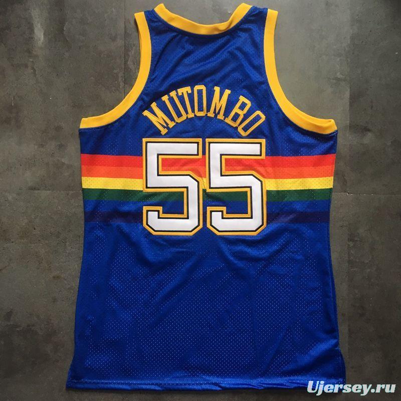 Men's Dikembe Mutombo Blue Retro Classic Team Jersey