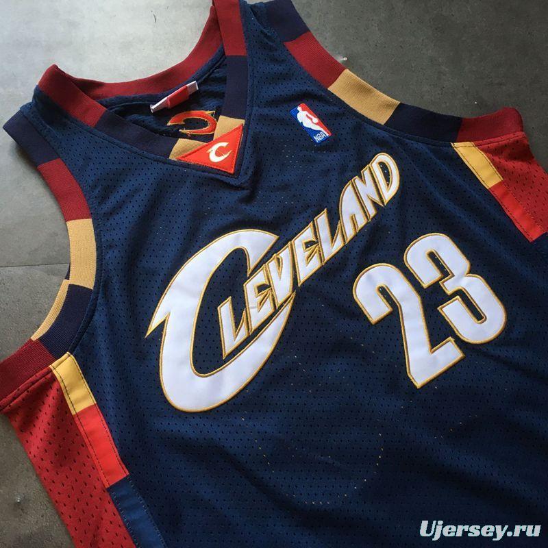 Men's LeBron James Navy Blue Retro Classic Team Jersey