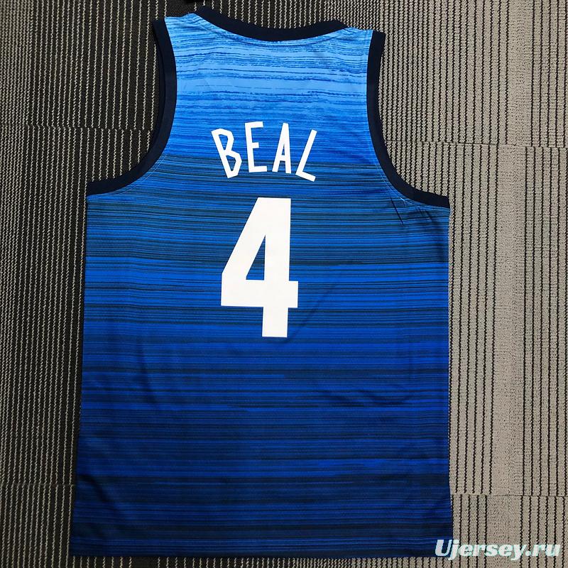 Thai Version Men's Bradley Beal Navy USA Basketball Player Jersey
