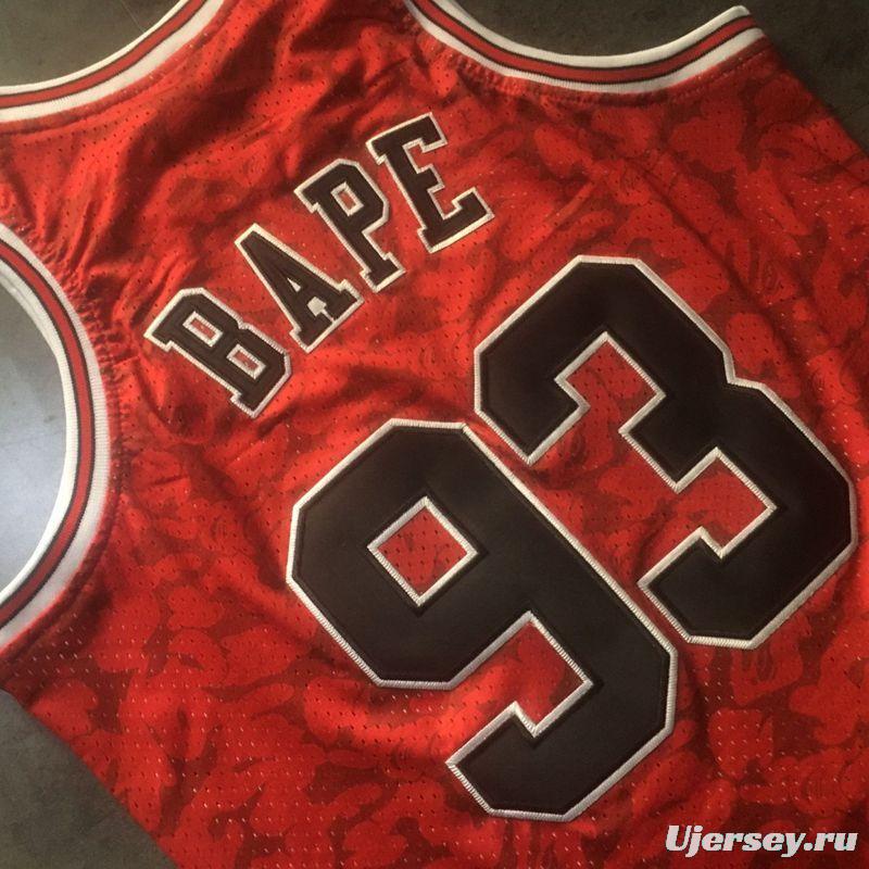 Men's BAPE Red Retro Classic Team Jersey