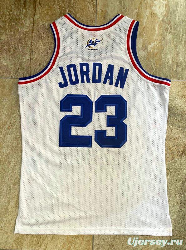 Men's Michael Jordan White Retro Classic Team Jersey