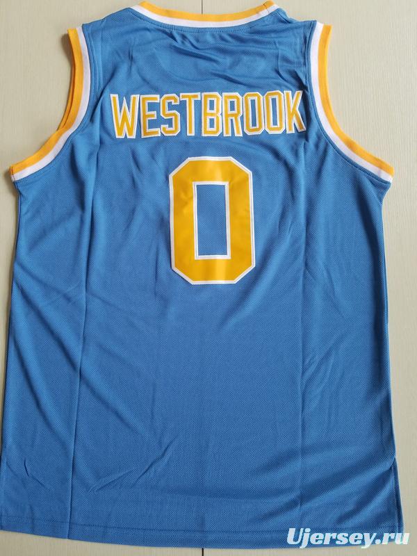 Russell Westbrook 0 UCLA College Light Blue Basketball Jersey