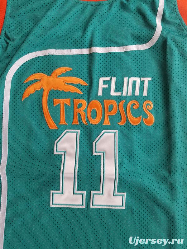 Flint Tropics 11 Ed Monix Basketball Jersey Semi Pro Team