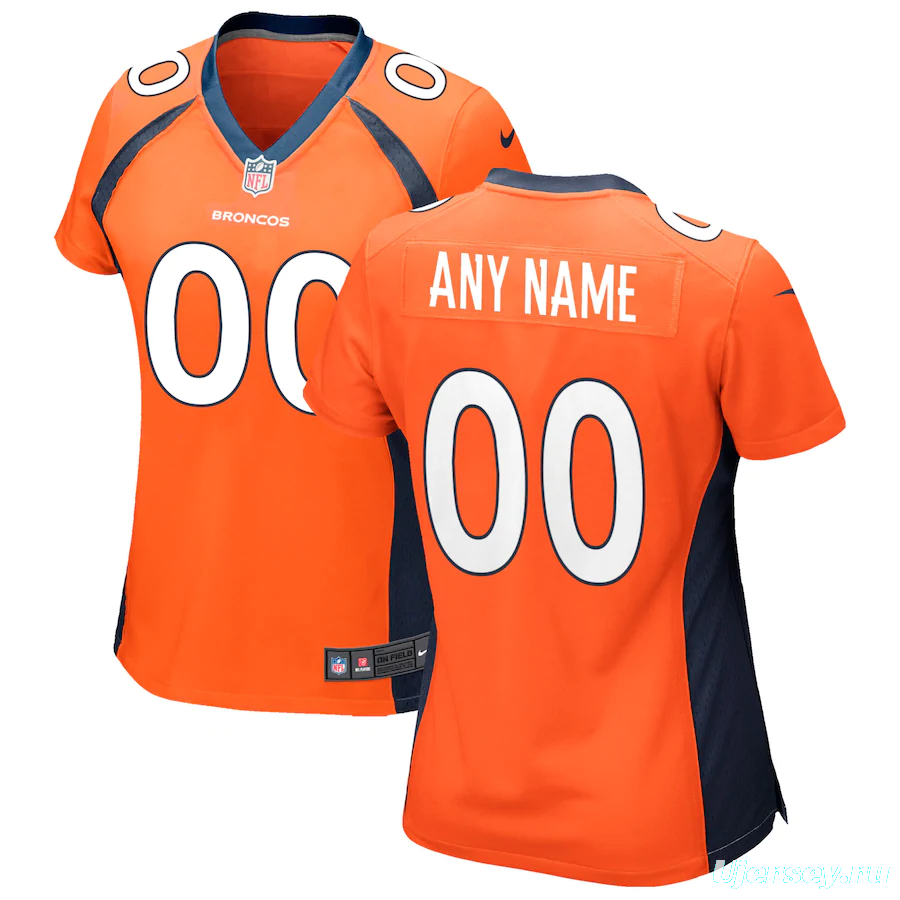 Women's Customized Orange Team Color Game Team Jersey