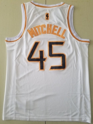 Donovan Mitchell 45 White Golden Edition Jersey