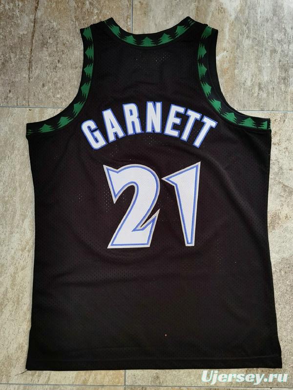 Men's Kevin Garnett Black Retro Classic Team Jersey