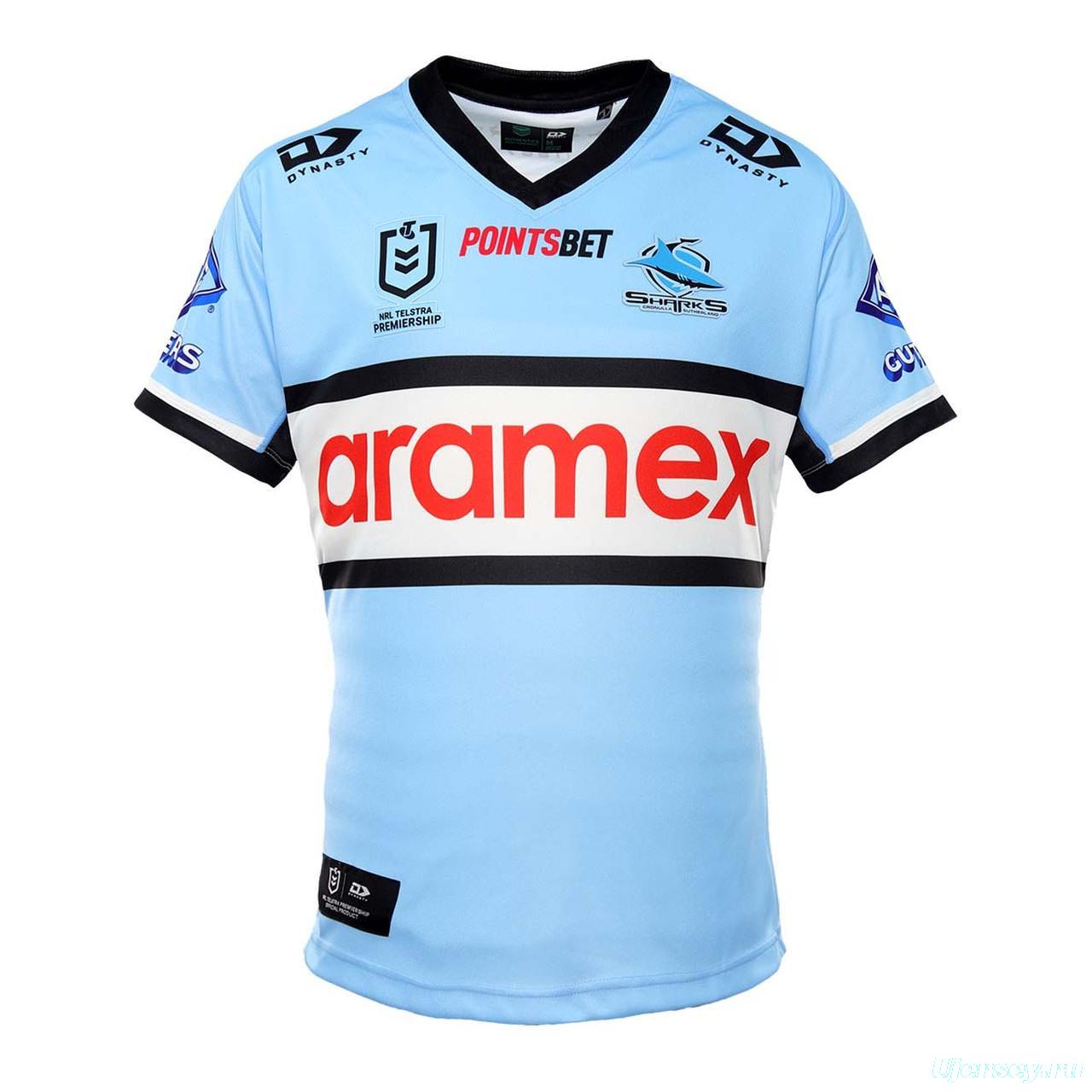 Cronulla-Sutherland Sharks 2022 Men's Home Rugby Jersey