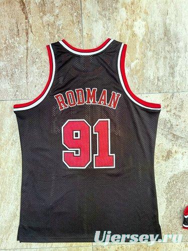 Men's Dennis Rodman Black Retro Classic Team Jersey