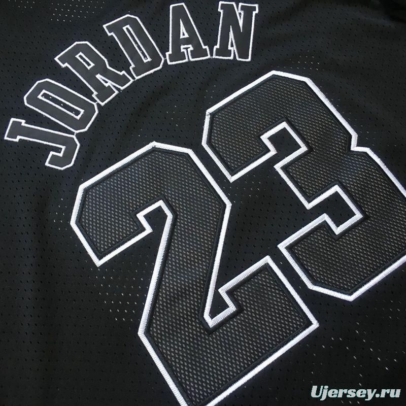 Men's Michael Jordan Black Retro Classic Team Short Sleeve Jersey